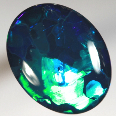 TOP QUALITY LIGHTNING RIDGE OPAL DOUBLET Electric rolling flashes, bright! SEE VIDEO